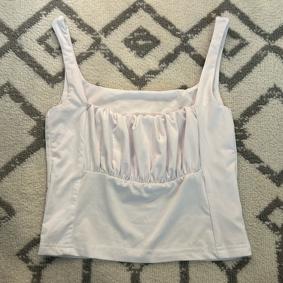NWOT Cropped Top Sz S - White - Picture 2 of 3